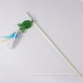 Rattan fish toy for pet cat playing stick